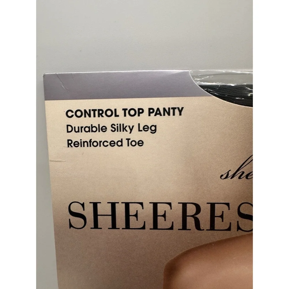 East 5th‎ Sheer Caress Sheerest Support Control Top Pantyhose Short Off Black